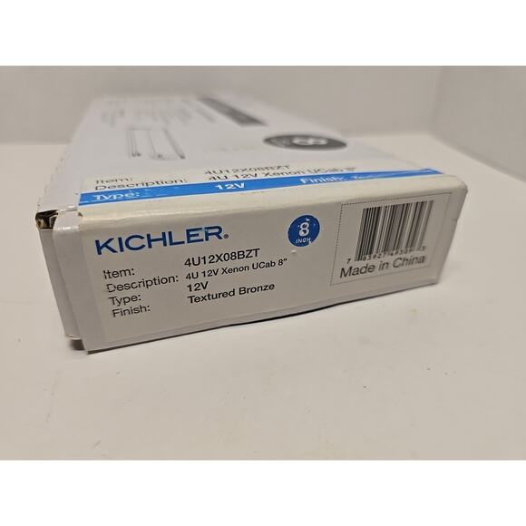 8 Inch Kichler 12V Xenon 4u Under-Cabinet Lighting 4U12X08BZT Textured Bronze - Picture 3 of 4